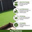 Browdy 20mm Pet-Friendly Artificial Grass for Patio Garden Lawn-4m(13'1") x 4m(13'1")-16m²