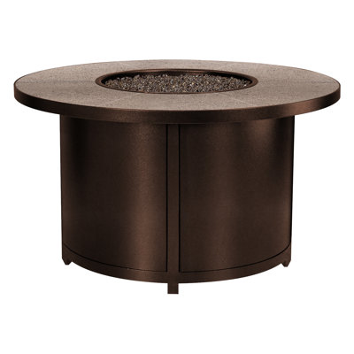 Capri Round Iron Propane and Natural Gas Fire Pit Table