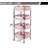 33-Inch 4-Tier Rolling Storage Basket and Multipurpose Shelf in Pink-1249777303