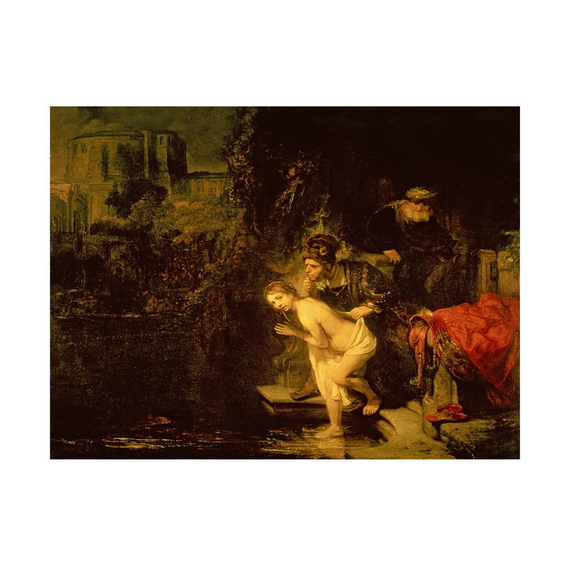 Rembrandt Harmensz. Art sur toile, Van Rijn Susanna et les anciens, 1647, H 35 po x l 47 po