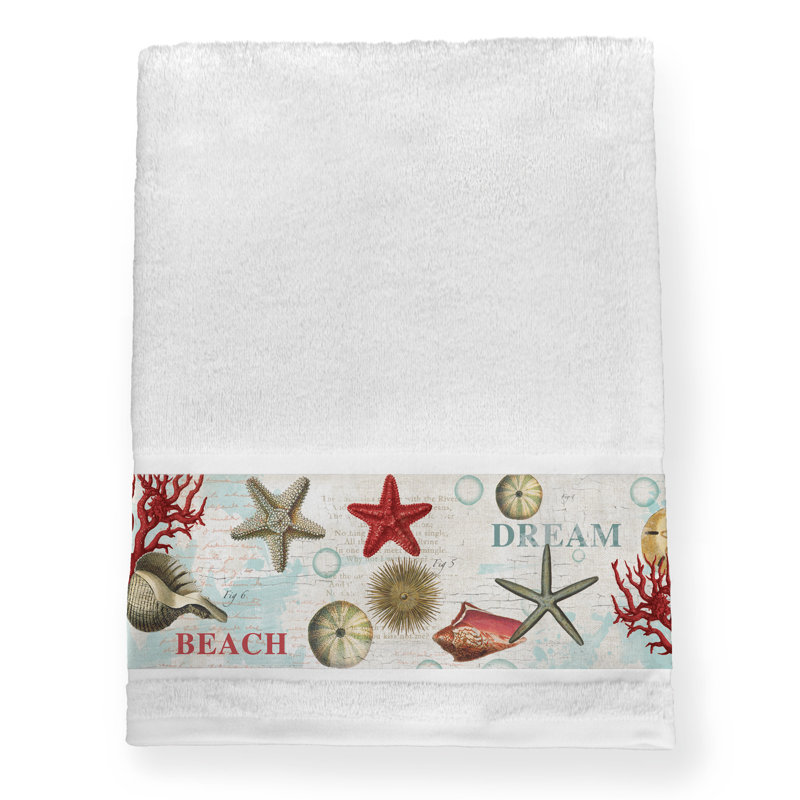 Hager Dream Beach Shells Cotton Midweight Bath Towel