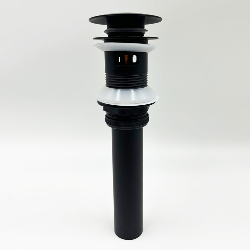 Drain de lavabo de salle de bain avec trop-plein - bouchon de vidange escamotable en acier inoxydable 304, drain de meuble-lavabo vasque, étanche, installation sans outil
