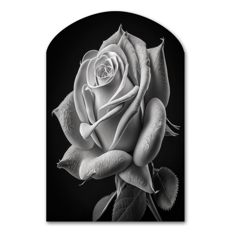 Art mural asymétrique «Centerville Blossoming Rose I», H 34 po x l 25 po