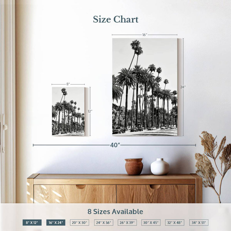 Palmiers de Sireci, Californie, Californie, H 24 po x l 16 po