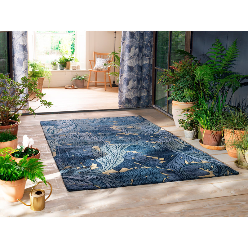 Acanthus Hand Tufted Floral Area Rug, Rectangle 8'2" x 11'6"