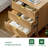 3-Drawer Nightstand with USB Hub, Fluted Design, Natural Oak Finish for Bedroom, Dorm, Apartment-364582