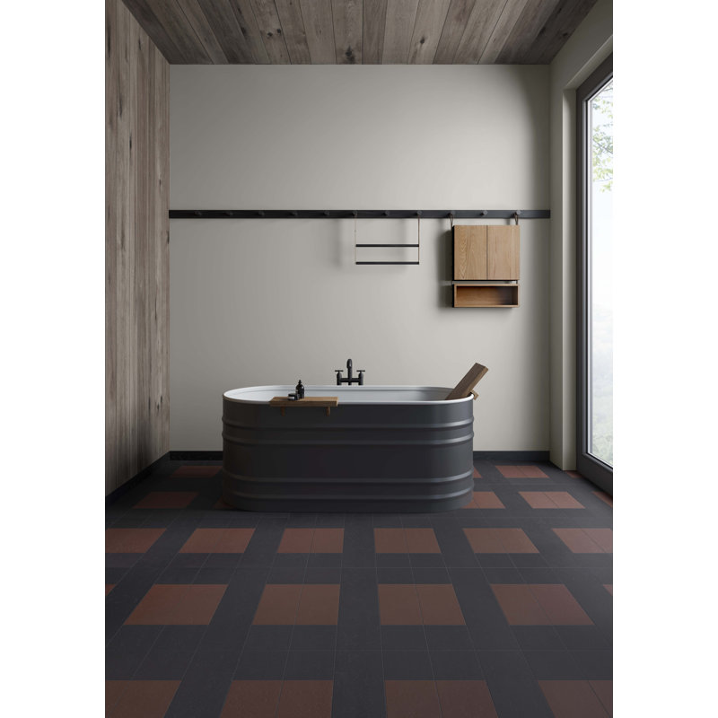 Kosei 24" x 24" Porcelain Concrete Look Wall & Floor Tile, Terra