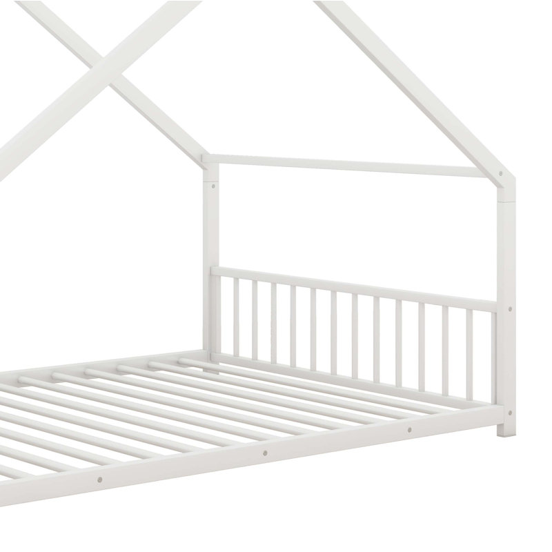Tomita Metal House Bed, White, Full
