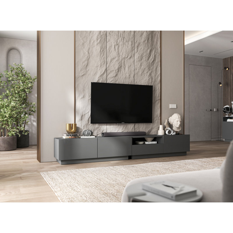 Chantai Tv-Ständer, Grey/Brown/Blue