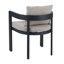 Modern Aluminum Dining Chairs with Plush Cushions-1225996617