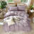 MooMee Lightweight Duvet Cover Set with Zipper Closure 8 Ties 100% Washed Cotton Linen Like Textured Soft Breathable All-Season-113571357-111990381
