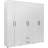 Modern White Wardrobe with Numerous Shelves, 83.9 x 81.1 x 20.5 inches | Coated Particle Board, Thickness: 0.6 inches | Wall-Mountable Design, Stylish and Functional Storage Solution for Any Bedroom