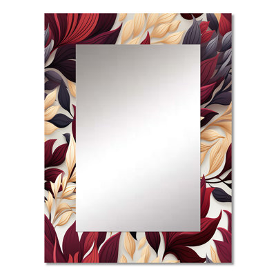 Tropical Flower Revival Multicolor Blooms Floral Painting - Floral Mirror Wall Decor