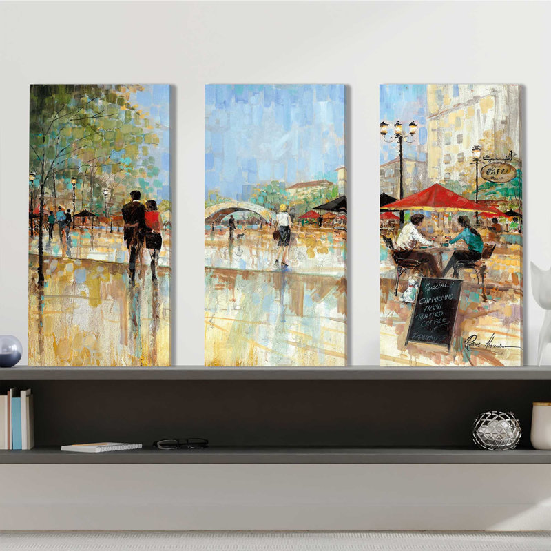 "Riverwalk Charm", ensemble de 3 impressions sur toile