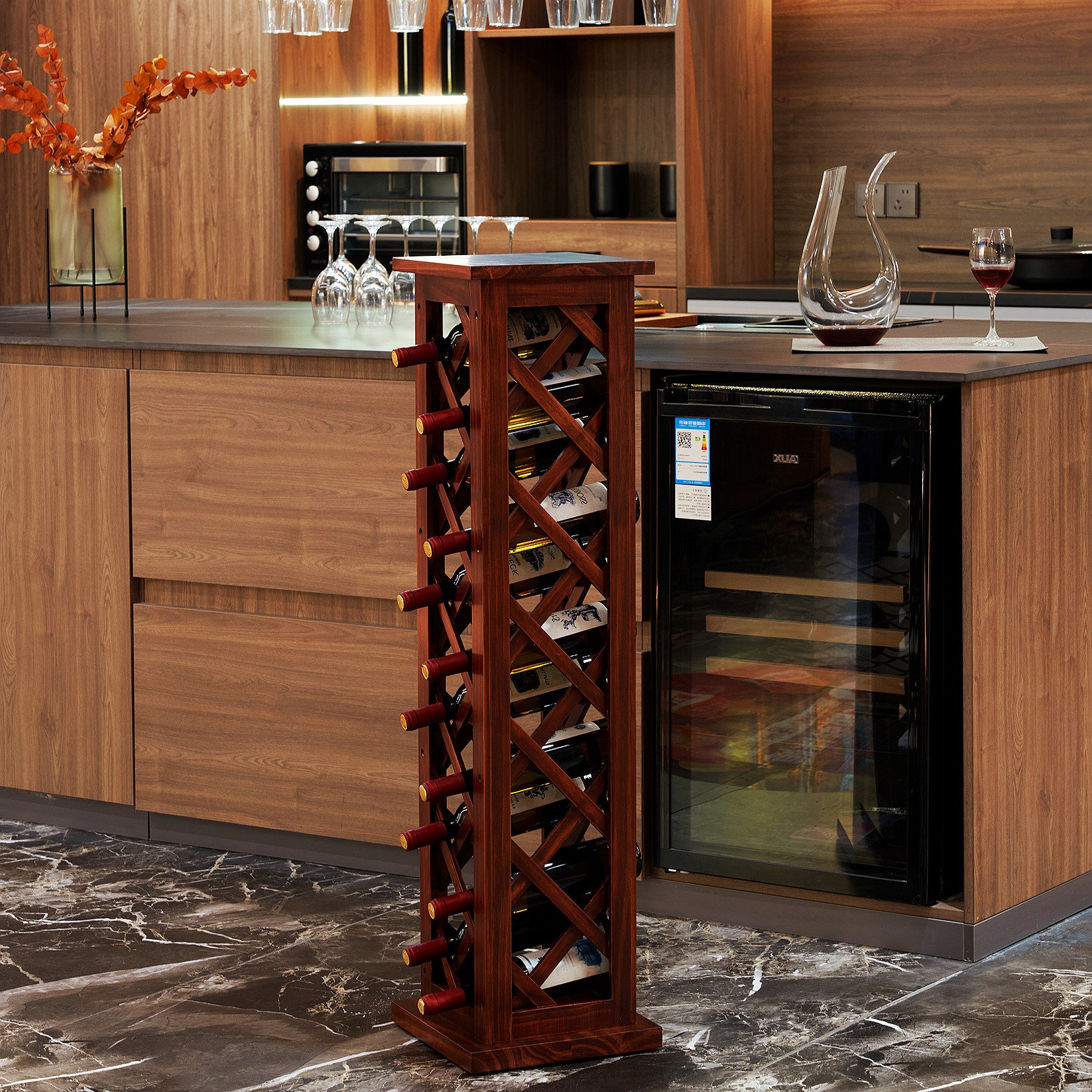 Linear Wine Rack Loon Peak Vertical Checkered Wine Rack - Wayfair Canada