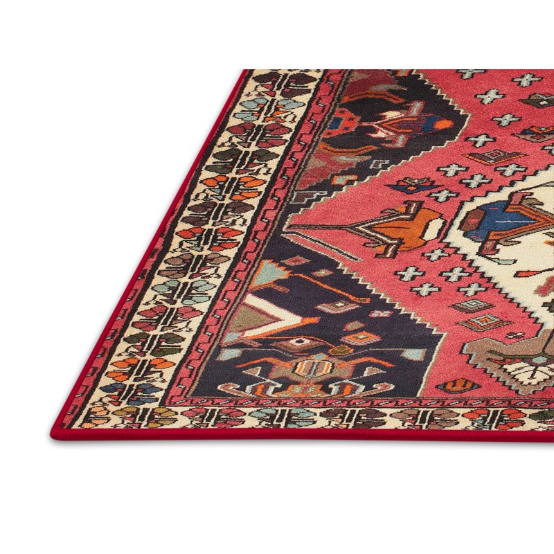 Tapis oriental rouge / noir Kerio, Rectangle 2 pi x 3 pi