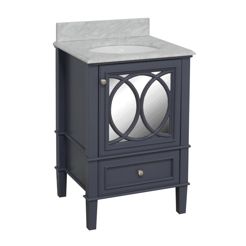 Ensemble de meuble-lavabo simple 24 po Brendale, Gris charbon