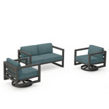 Avion 3 Piece Loveseat Set With Swivel