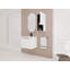 Meuble-lavabo mural 24 po avec lavabo en céramique, armoire latérale et portes à fermeture en douceur