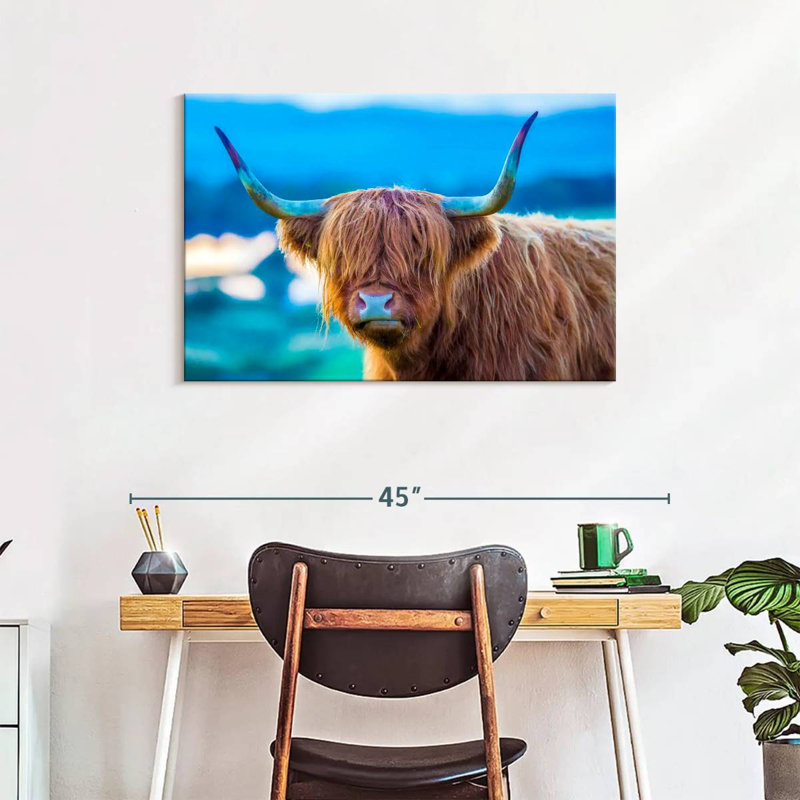 Brampt Shaggy Cow, 24" H x 36" W