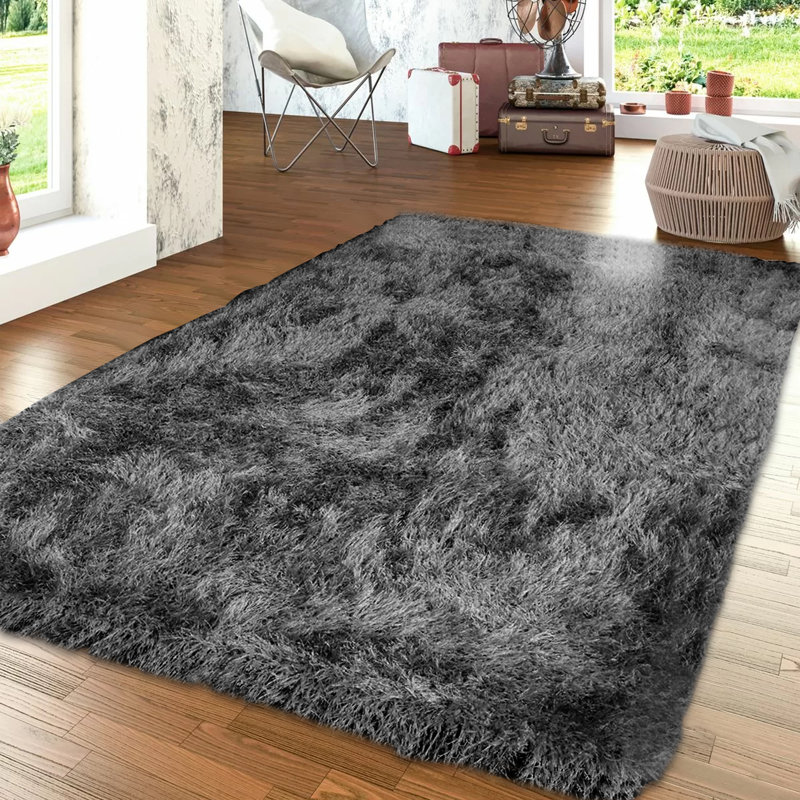 Fredi Solid Colour Area Rug, Rectangle 60 x 110cm