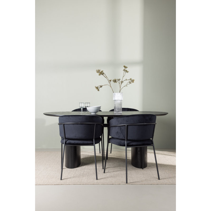 Osiris 4 - Person Dining Set, Black