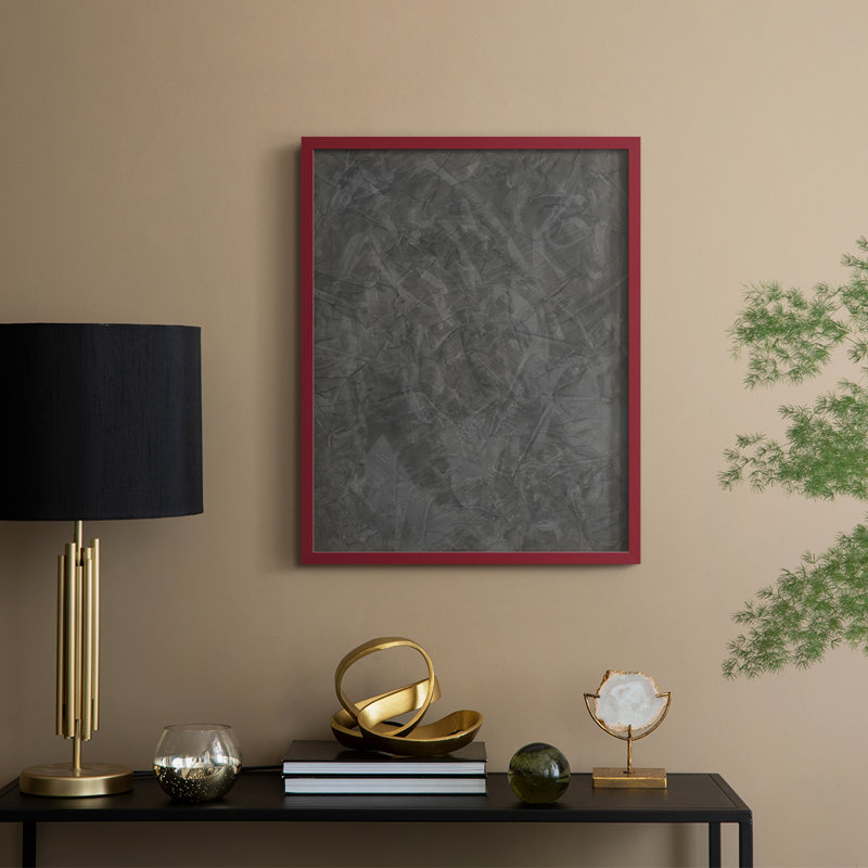 Impression encadrée Dark Intrigue II - bois massif, H 21 po x l 17 po, Cadre rouge