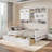 All-in-one Wooden Daybed With 2 Drawers, Cabinets And Shelves-1826859970-1826859971