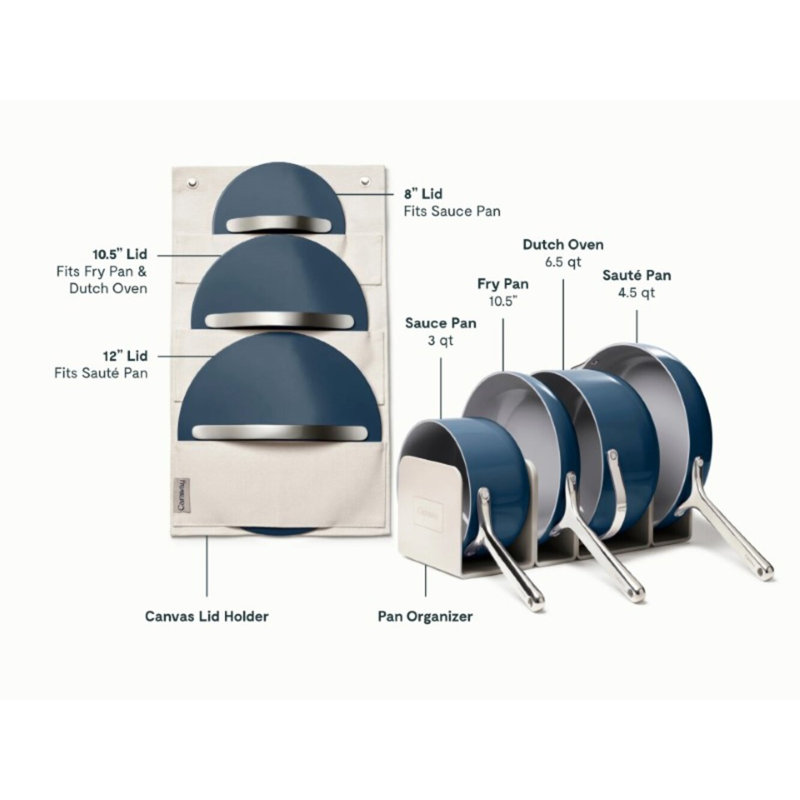 Caraway Non-Toxic Ceramic Nonstick Cookware Set, Navy