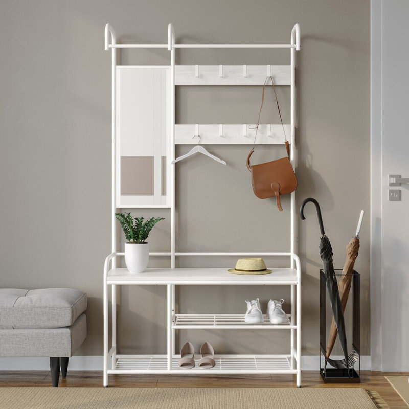 Affaan 100cm Clothing Rack, White