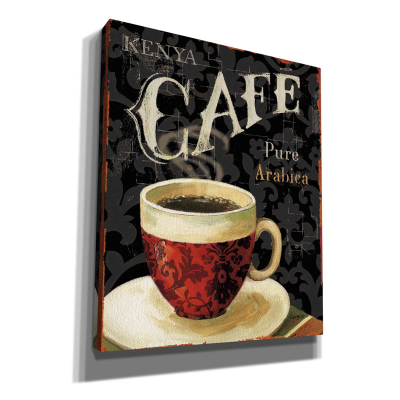 «Today's Coffee I» par Lisa Audit, art mural sur toile, H 24 po x l 20 po x P 0,75 po
