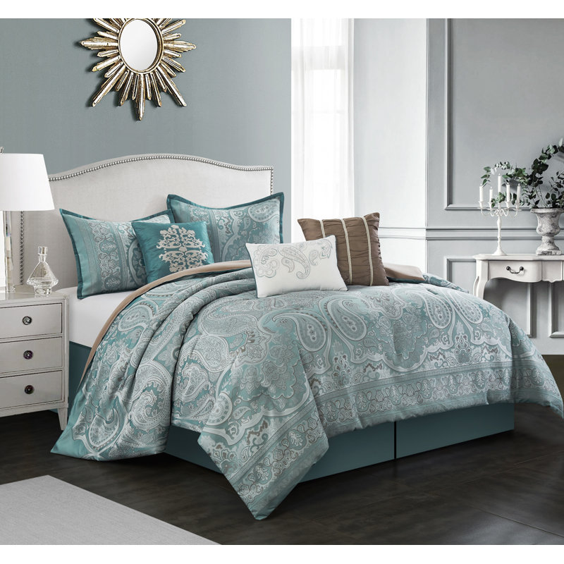 Tamela Comforter Set, Cal. King Comforter + 6 Additional Pieces