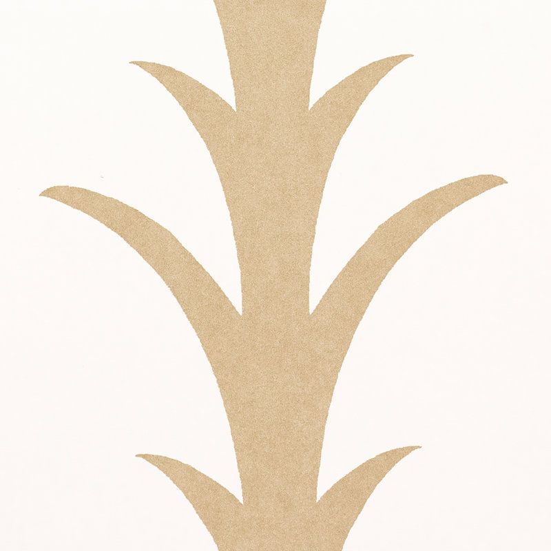 Acanthus Stripe Wallpaper, Gold/Ivory