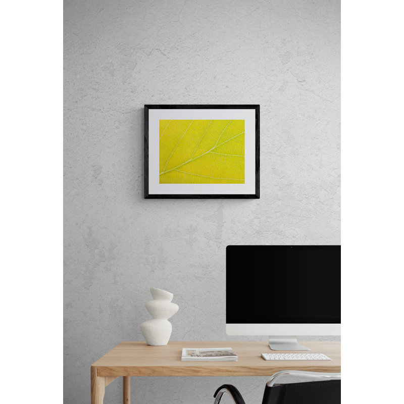 Autumn Leaf by Philippe Monthoux, Black Framed Canvas, 24" H x 32" W