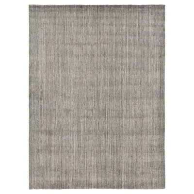 2' X 3' Gray And Light Brown Wool Abstract Hand Woven Area Rug