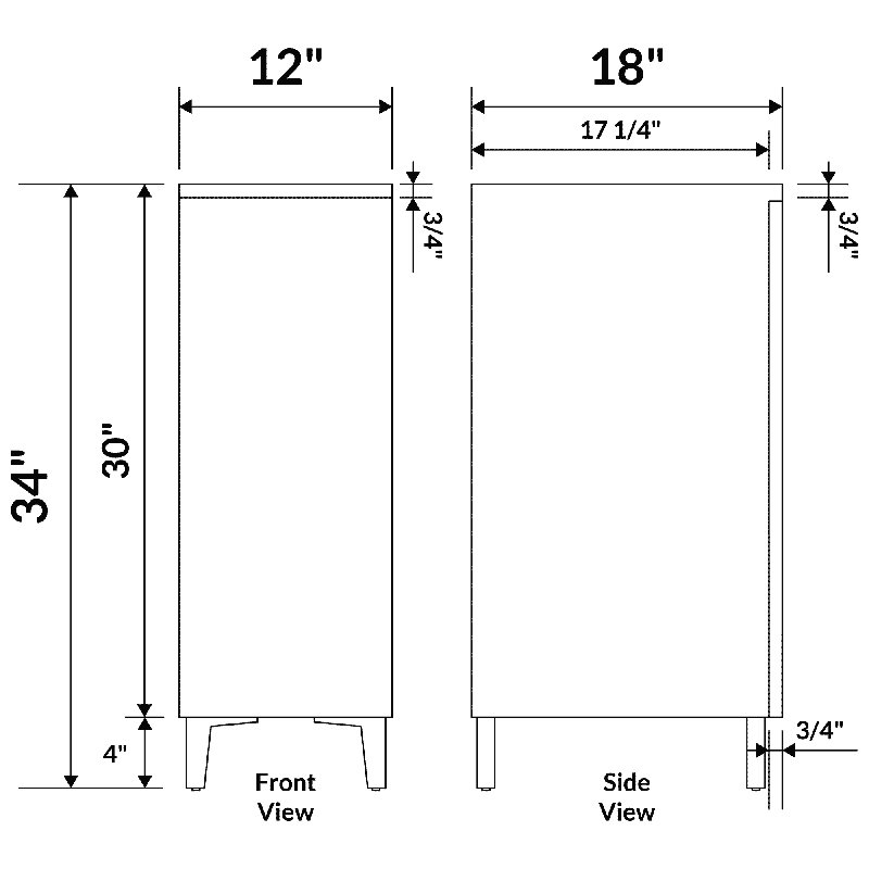 Alissabeth 12 " W Freestanding Standard Free Standing Single Double With Top