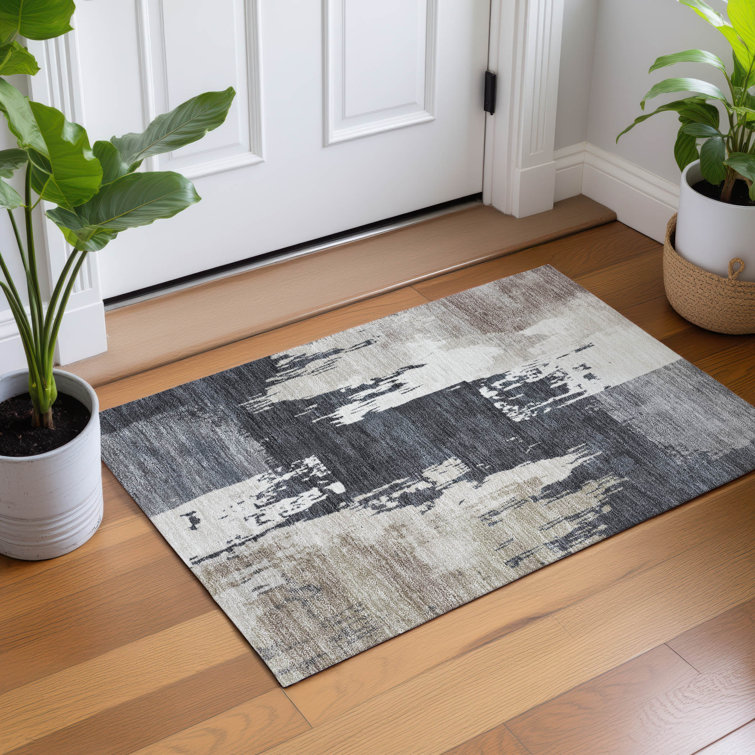 Machine Washable Indoor/Outdoor Skiljo ACN2347 Abstract Rug