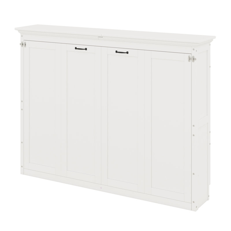 Lit escamotable multifonctionnel pour espaces restreints, Blanc