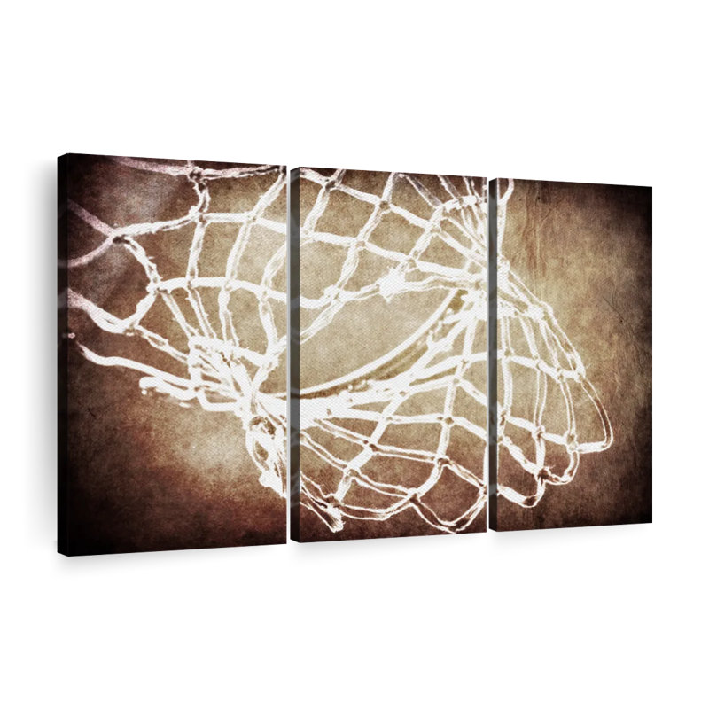 «Basketball Net» sur toile, par 3 pièces par S, H 38 po x l 24 po x P 1,25 po