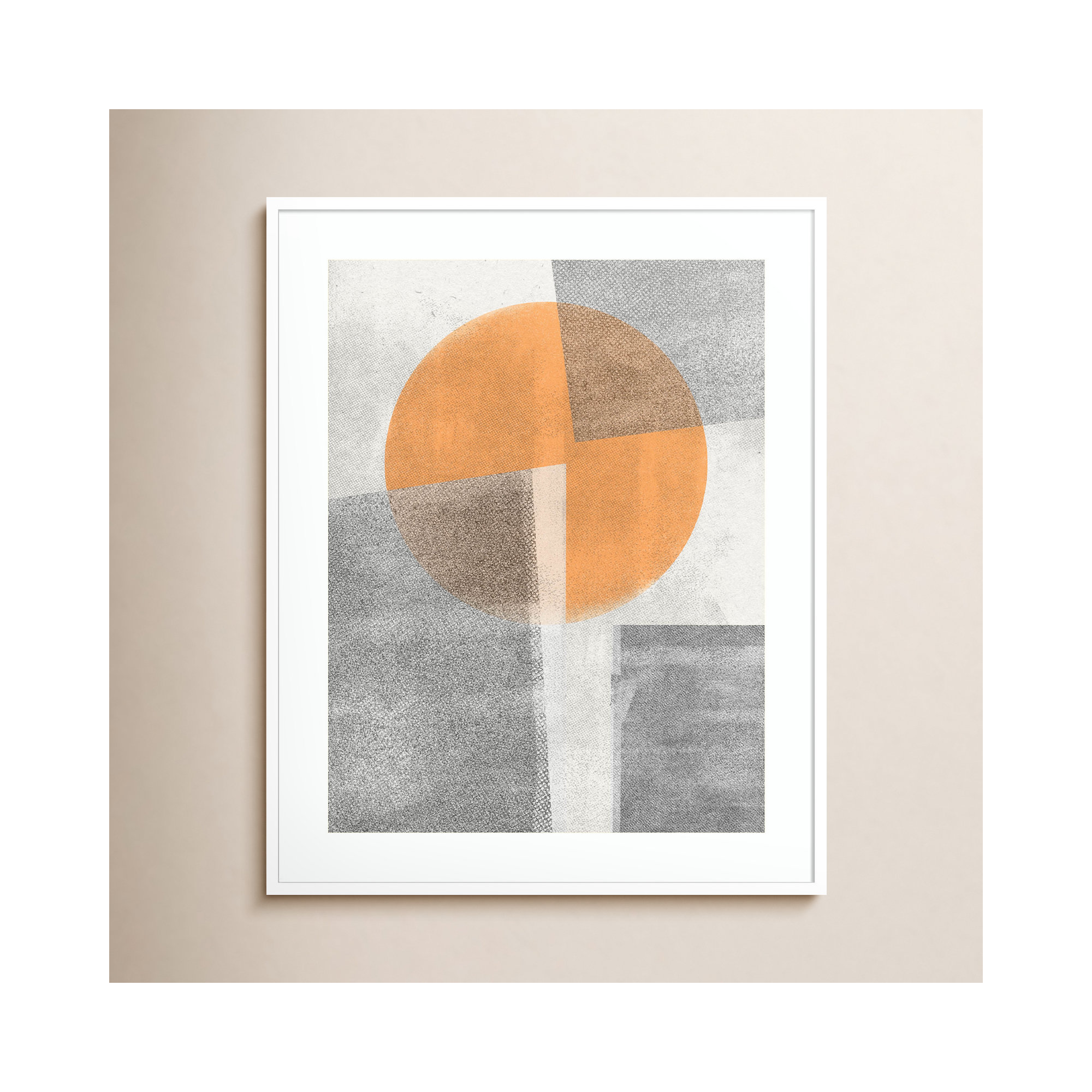 Paper Collage No 3 by The MIUUS STUDIO Wood Framed Wall Art Print, White, 41" H x 33" W