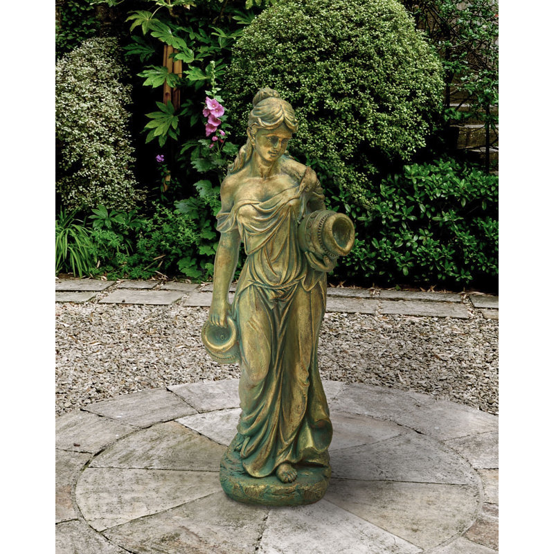 Water Resistant Fiberstone Clay Garden Statue