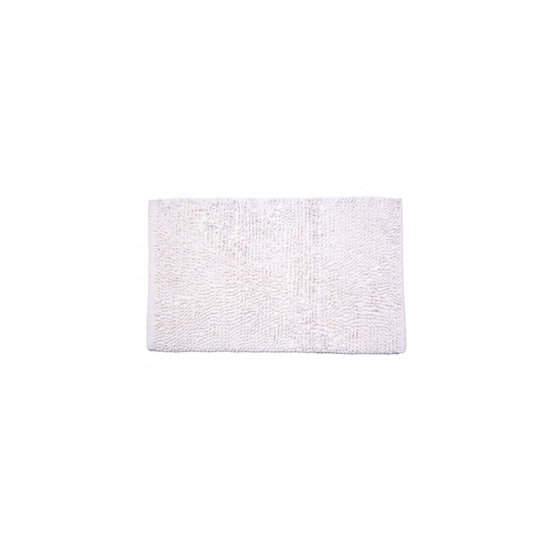 Pinkard Cotton Non-Slip Bath Rug, White