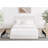 Classic Style Queen Bed With Storage & Adjustable Headboard Height Contemporary Compartments Curved