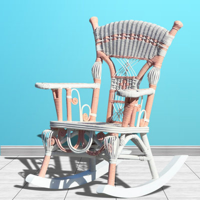 Chaise berçante en osier pour enfant Deas