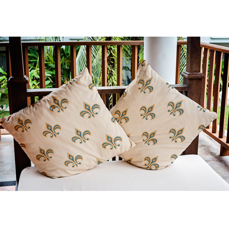 Fall Cascades No Decorative Addition Outdoor Reversible Throw Pillow, Autumn Blue, 20" x 20"