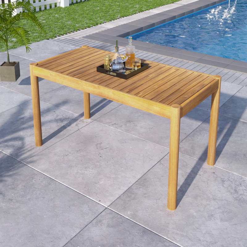 Table de salle à manger en bois d'acacia pour 4 à 6 personnes