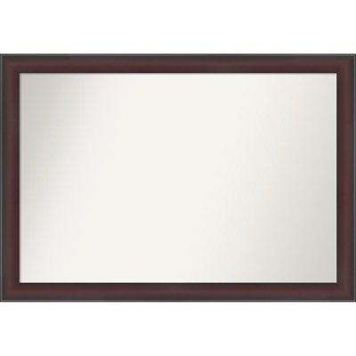 Grand Narrow Non-Beveled Framed Wall Mirror