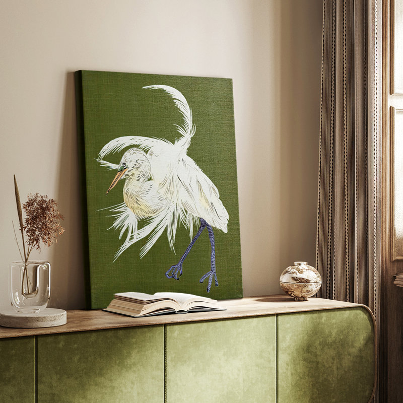 Heron Plumage II - galerie Cavas personnalisée, H 36 po x l 24 po