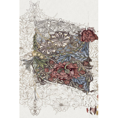Wm Morris, motif floral, études VI sur toile par William Morris, reproduction