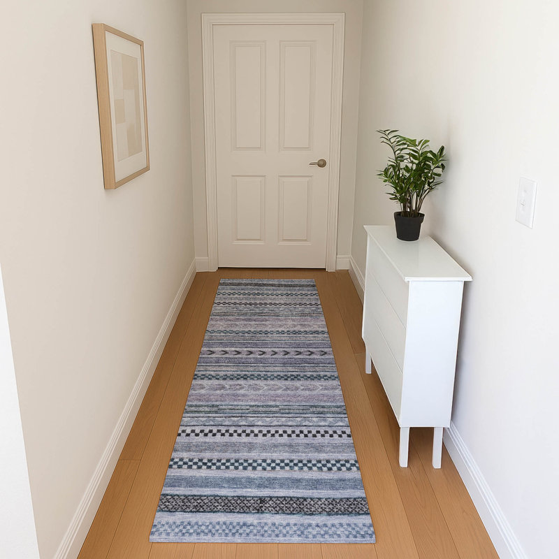 Premium Machine Washable Marasco AMF1625 Stripes Rug, Runner 2'3" x 7'6"